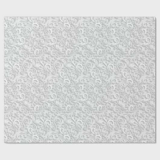 Elegant White Geschenkpapier (Flach)