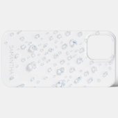 Elegant White Glitter Phone Case with Custom Name (Rückseite (Horizontal))