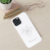 Elegant White Glitter Phone Case with Custom Name