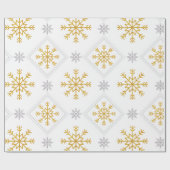 Elegant White, Gold and Silver Christmas Wrapping Geschenkpapier (Flach)