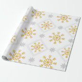 Elegant White, Gold and Silver Christmas Wrapping Geschenkpapier (Ungerollt)