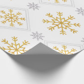 Elegant White, Gold and Silver Christmas Wrapping Geschenkpapier (Ecke)