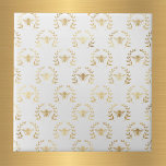 Elegant White Gold Bees Laurel Wreath Fliese<br><div class="desc">Weiße Kachel mit goldenen Bienen im Lorbeerkranz.</div>