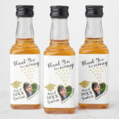 Elegant White Gold Black Vielen Dank 2025 Abschlus Alkoholflaschenetikett (Flaschen)