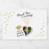 Elegant White Gold Black Vielen Dank 2025 Abschlus Alkoholflaschenetikett (Einzelnes Label)