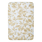 Elegant White Gold Blätter Grüne Botanische Garten Badematte (Vorderseite Vertikal)