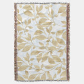 Elegant White Gold Blätter Grüne Botanische Garten Decke (Vorderseite Vertikal)