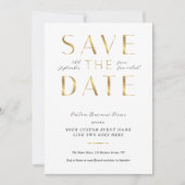 Elegant White & Gold Business Event Corporate Save The Date (Vorderseite)