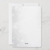 Elegant White & Gold Christmas Party Invitation Einladung (Rückseite)