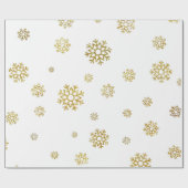 Elegant White, Gold Christmas Wrapping Geschenkpapier (Flach)