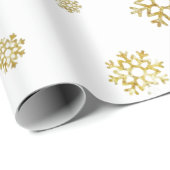 Elegant White, Gold Christmas Wrapping Geschenkpapier (Rolleneckpunkt)