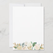 Elegant White Gold Floral | alle Eltern, die Einladung (Rückseite)