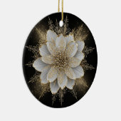 Elegant White & Gold Floral Ornament (Rechts)