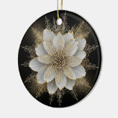 Elegant White & Gold Floral Ornament (Links)