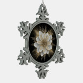Elegant White & Gold Floral Ornament (Links)
