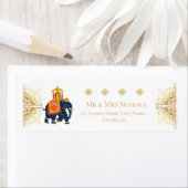 Elegant White Gold Mandala Indian Wedding Address (Insitu)