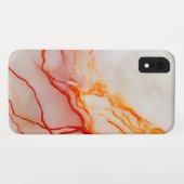 Elegant White & Gold Marble Pattern Case-Mate iPhone Hülle (Rückseite (Horizontal))