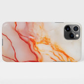 Elegant White & Gold Marble Pattern iPhone Hülle (Rückseite (Horizontal))