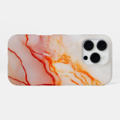 Elegant White & Gold Marble Pattern iPhone Hülle (Rückseite (Horizontal))