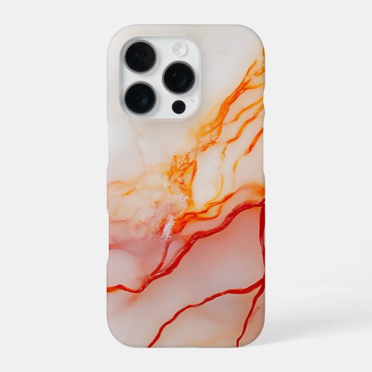 Elegant White & Gold Marble Pattern iPhone Hülle (Rückseite)