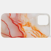 Elegant White & Gold Marble Pattern iPhone Hülle (Hinten horizontal)