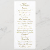 Elegant White & Gold Menu card Menükarte (Vorderseite)