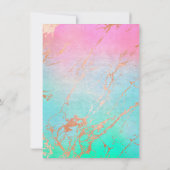 ELEGANT WHITE GOLD PASTEL MARBLE SAVE THE DATE (Rückseite)