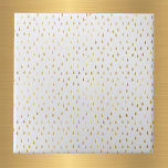Elegant White Gold Raindrops Fliese<br><div class="desc">Weiße Fliese mit goldenen Regentropfen.</div>