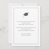 Elegant White Graduate Announcement Einladung (Rückseite)