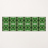 Elegant white green mirrored spiral pattern yogamatte (Vorderseite (Horizontal))