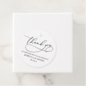 Elegant White & Green Simple Vielen Dank für Ihre Geschenkanhänger (Beispiel)