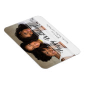 Elegant White Happy Birthday Foto Magnet (Rechte Seite)