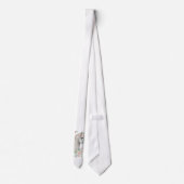 Elegant White Horse Boho Floral Krawatte (Rückseite)