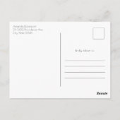 Elegant White Horse Boho Floral Postkarte (Rückseite)