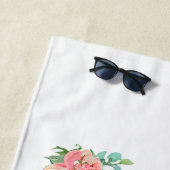 Elegant White Horse Boho Floral Strandtuch (Beispiel)