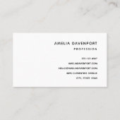 Elegant White Horse Boho Floral Visitenkarte (Rückseite)