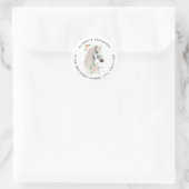 Elegant White Horse Boho Runder Aufkleber (Tasche)