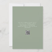 Elegant White Hydrangea Sage Beide Eltern Hochzeit Einladung (Rückseite)