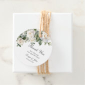 Elegant White Ivory Rose Floral Wedding Bridal Geschenkanhänger (Beispiel)