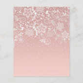 Elegant white lace floral and confetti design flyer (Hinten)