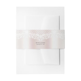 Elegant White Lace Floral Einladungsbanderole