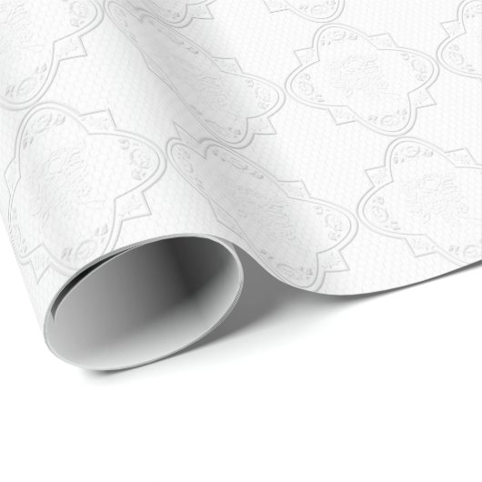 Elegant White Lace Geschenkpapier (Rolleneckpunkt)