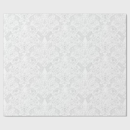 Elegant White Lace Geschenkpapier (Flach)