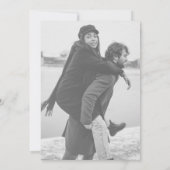 Elegant White Lace Wedding Einladung (Rückseite)