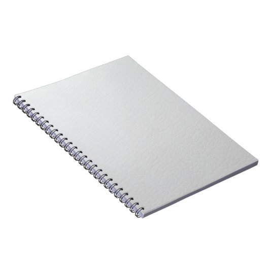 Elegant White Leather Texture Writing Notebook Notizblock (Rechte Seite)