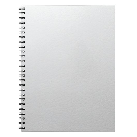 Elegant White Leather Texture Writing Notebook Notizblock (Vorderseite)