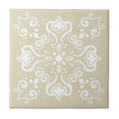 Elegant White Light Beige Azulejo Muster A01c Fliese (Vorderseite)