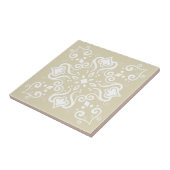 Elegant White Light Beige Azulejo Muster A01c Fliese (Seite)