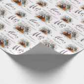 Elegant White & Lila Future Mrs. Brautparty Geschenkpapier (Ecke)