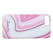 Elegant WHITE LILA PINK MARBLE HINZUFÜGEN SIE IHRE Case-Mate iPhone Hülle (Rückseite (Horizontal))